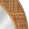 Hello Honey® 30" Natural Brown Oval Bamboo & Rattan Framed Wall Mirror
